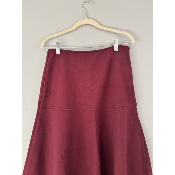NWT OGL CashSoft Flared Maxi Skirt Plum Berry Purple Size XL Heavy Fleece - Picture 3 of 6